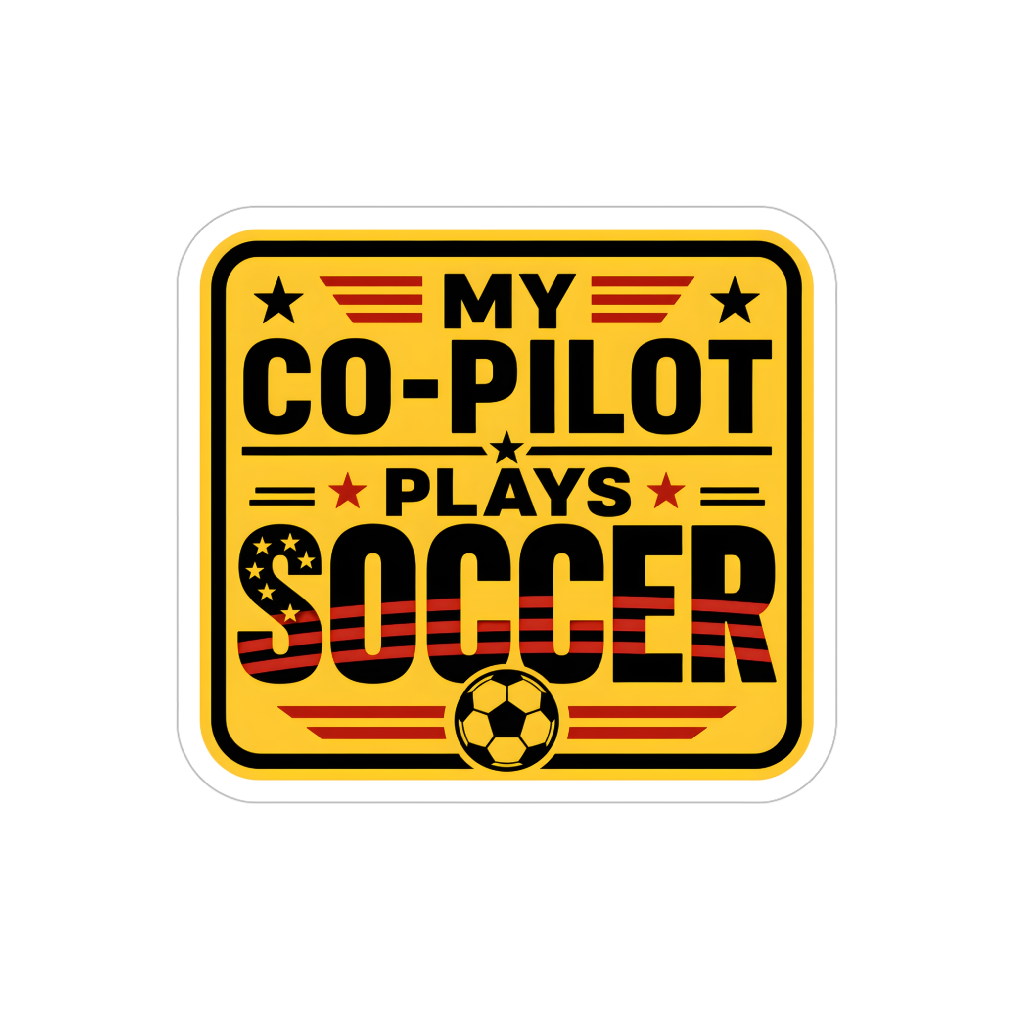 My Co-Pilot Plays Soccer Sticker, Soccer Car Decal, Funny Sports Parent Window Sticker - Image 10