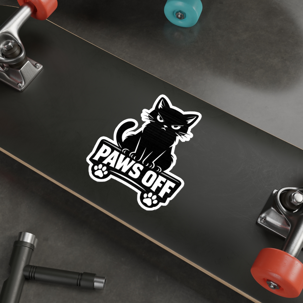 Paws Off Car Decal, Funny Black Cat Vinyl Sticker, Grumpy Cat Window Decal, Cat Lover Bumper Sticker, Sarcastic Car Accessories Gift - Image 6