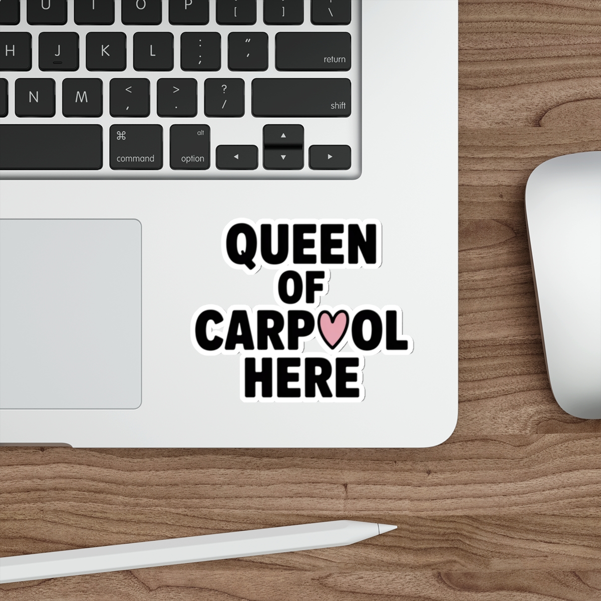 Queen of Carpool Here Sticker | Die-Cut Mom Carpool Decal - Image 5